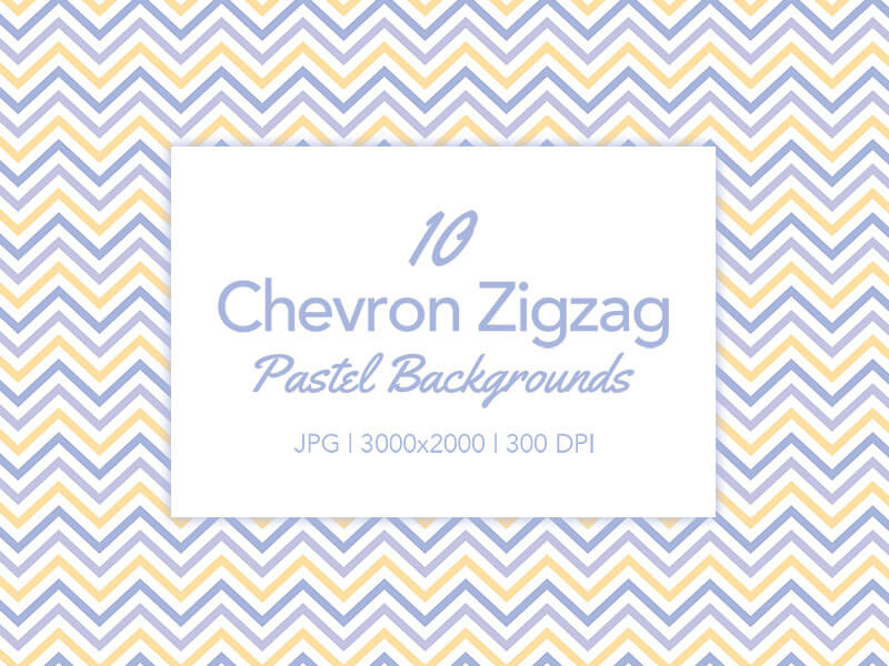 Chevron Zigzag Backgrounds in Pastel Colors